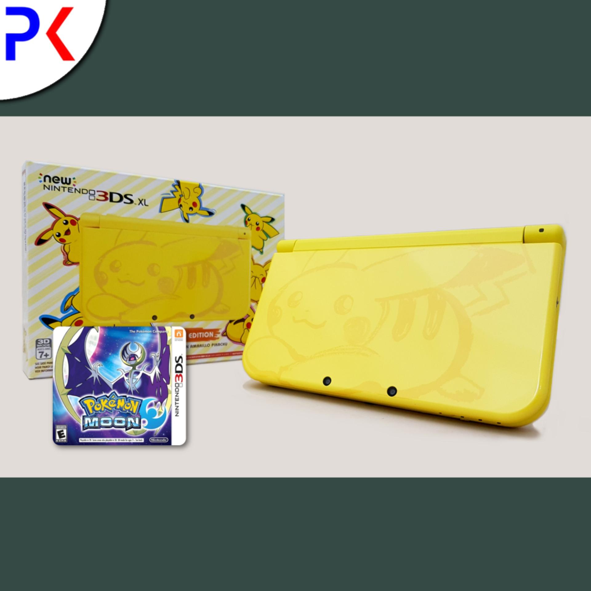 New 3DS XL – Pikachu Yellow Edition + 3DS Pokemon Moon