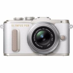 Olympus PEN E-PL8 Mirrorless Micro Four Thirds Digital Camera with 14-42mm Lens (White) with Olympus 40-150mm F4.0-5.6 R Lens silver (Warranty)