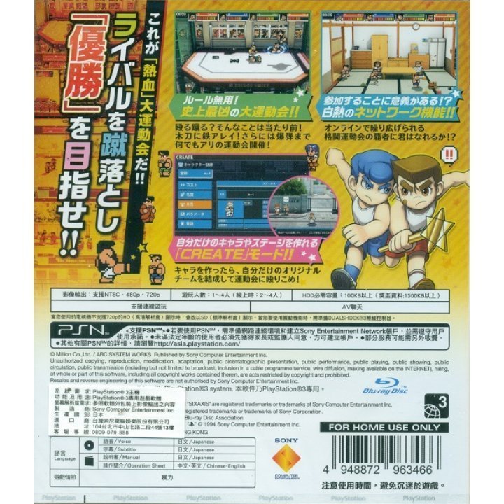 PS3 Downtown Nekketsu Koushinkyoku: Soreyuke Daiundoukai All Star Special / R3 Japan