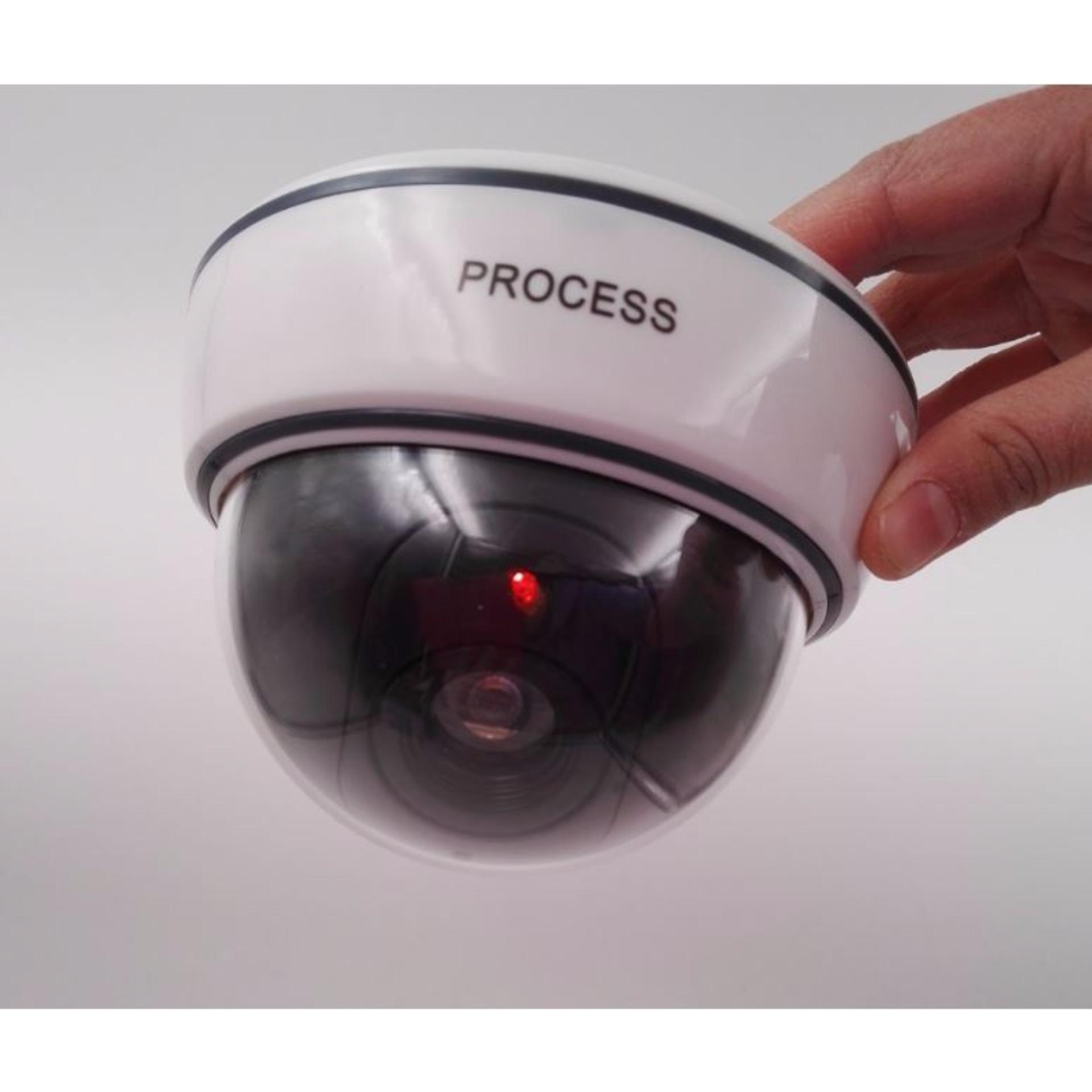 Realistic Appearance CCTV Security Dome Camera with Activation Flashing LED light