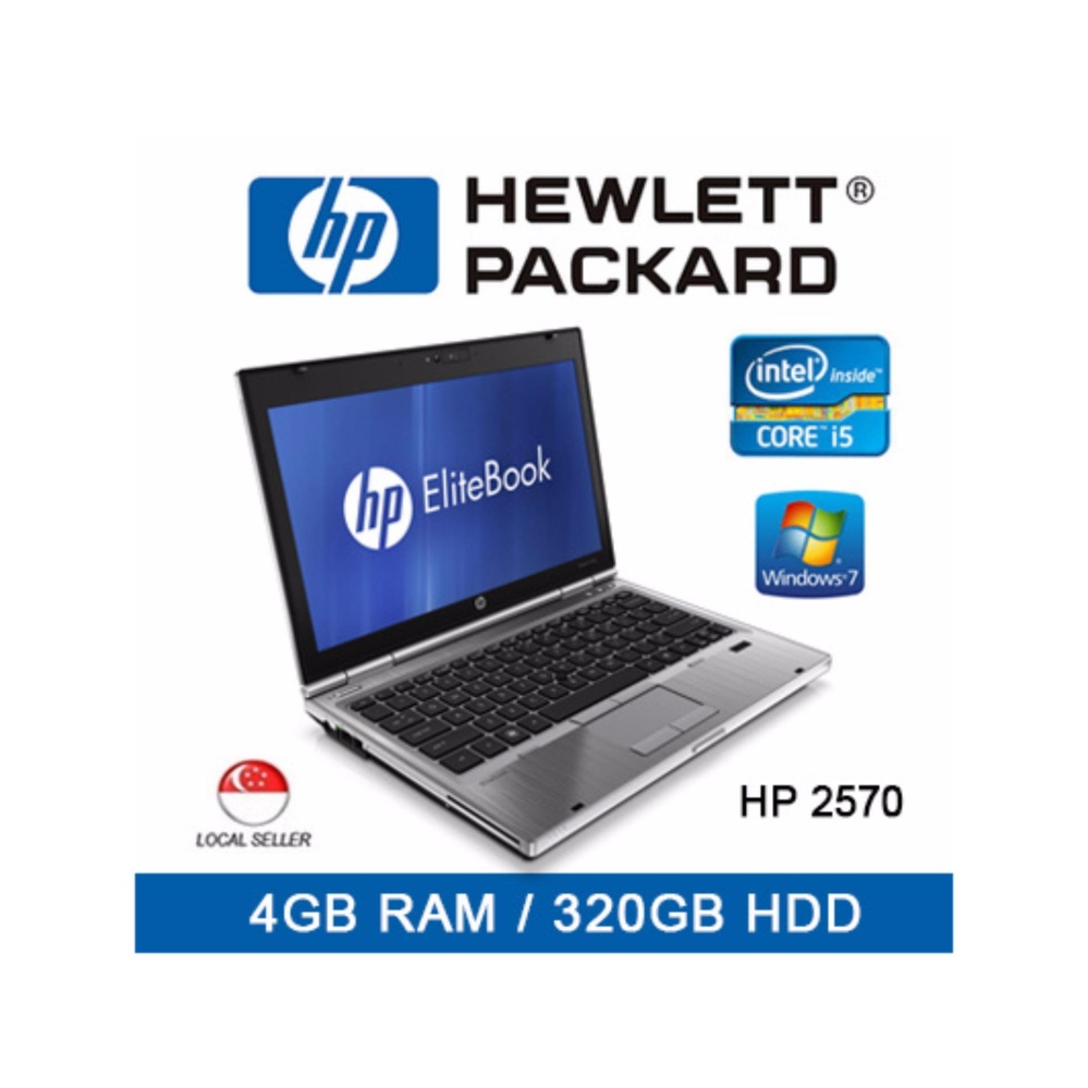 Refurbished HP 2570 Laptop / 12.5 Inch / Intel I5 / 4GB RAM / 320GB HDD / Euro Keyboard / Window 7 / 1mth Warranty