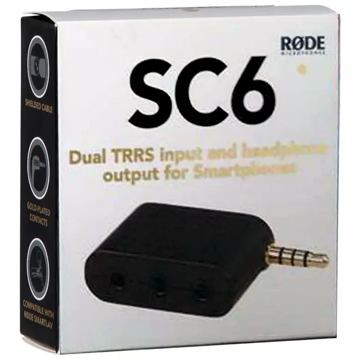 rode sc6 dual trrs input and headphone output for smartphones