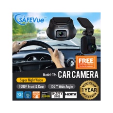 SAFEVue 1080P Front and Rear Dual Channel Car Camera T6s with 1 Year Warranty | Brand of Singapore