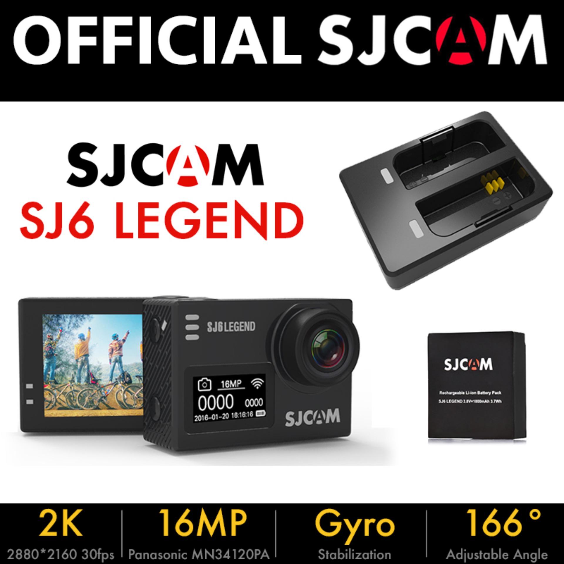 SJCAM SJ6 LEGEND Dual Screen Action Camera (Black) BUNDLE