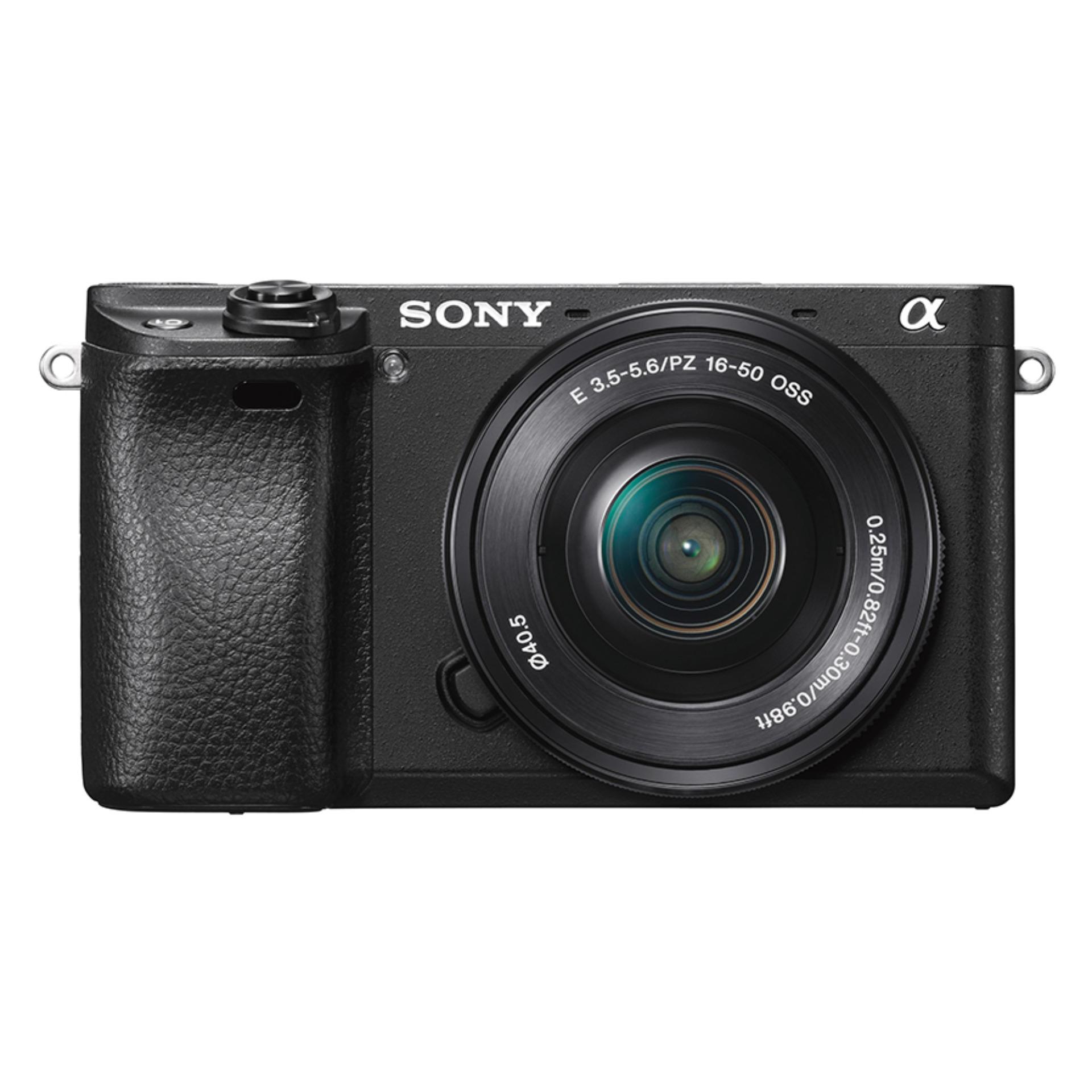 Sony Singapore α6300 E-mount Camera with APS-C Sensor + SELP1650 Lens (Black)
