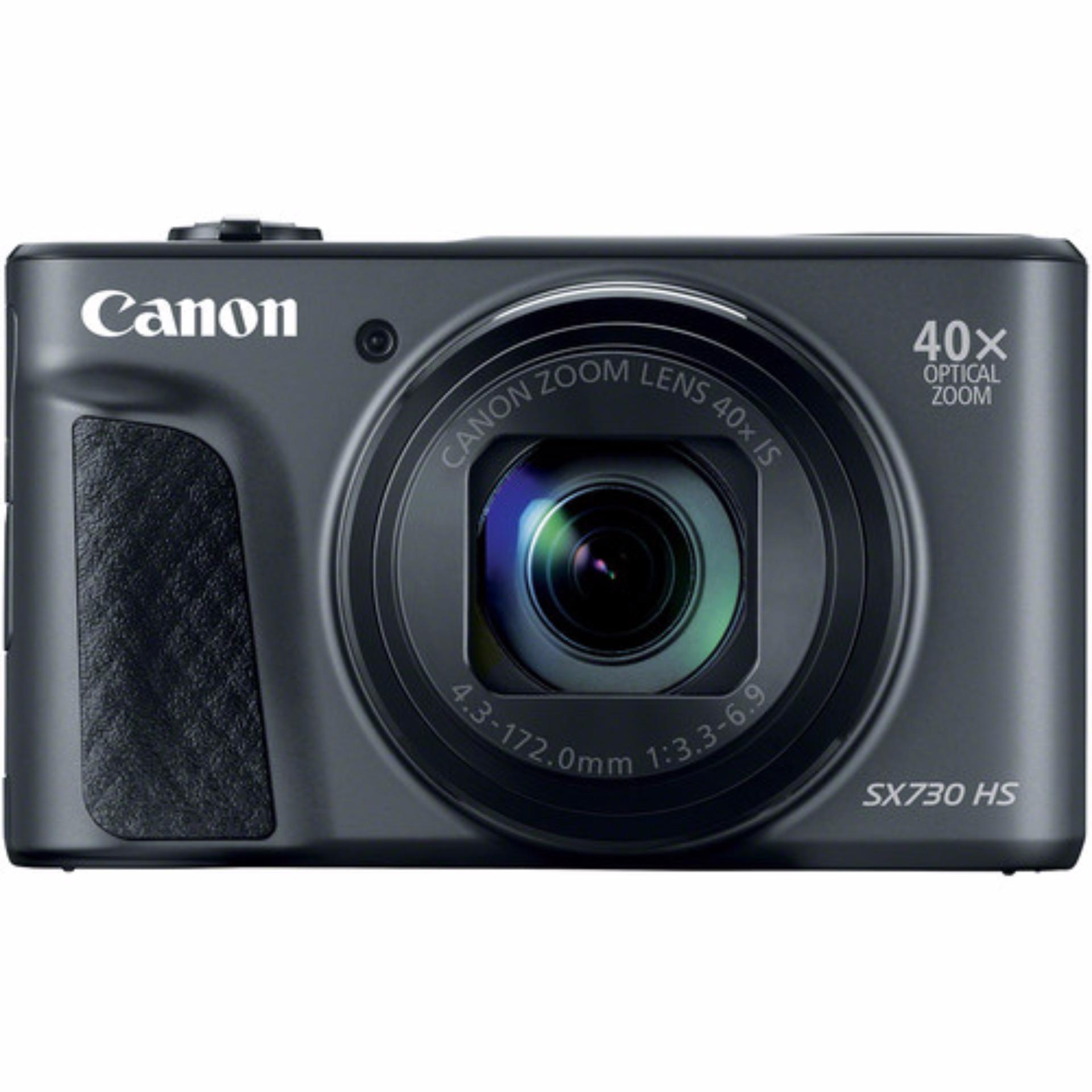 (Special Price) Canon Powershot SX730HS Digital Camera (Black) (2 x 16GB SD Card, 1 x Screen Protector)