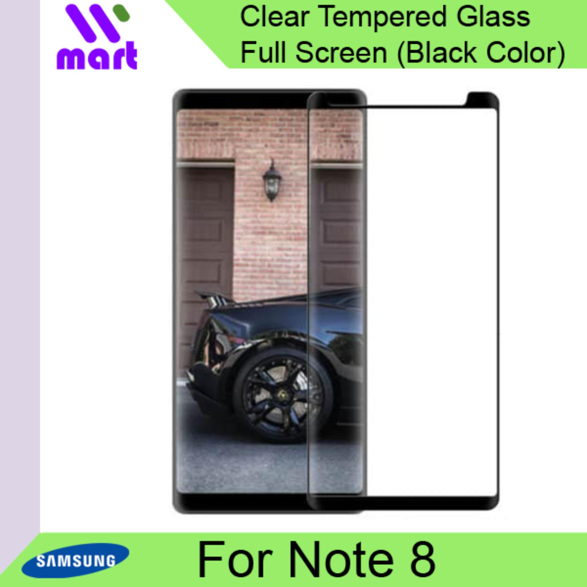 Tempered Glass Full Screen Protector (Black) For Samsung Galaxy Note 8