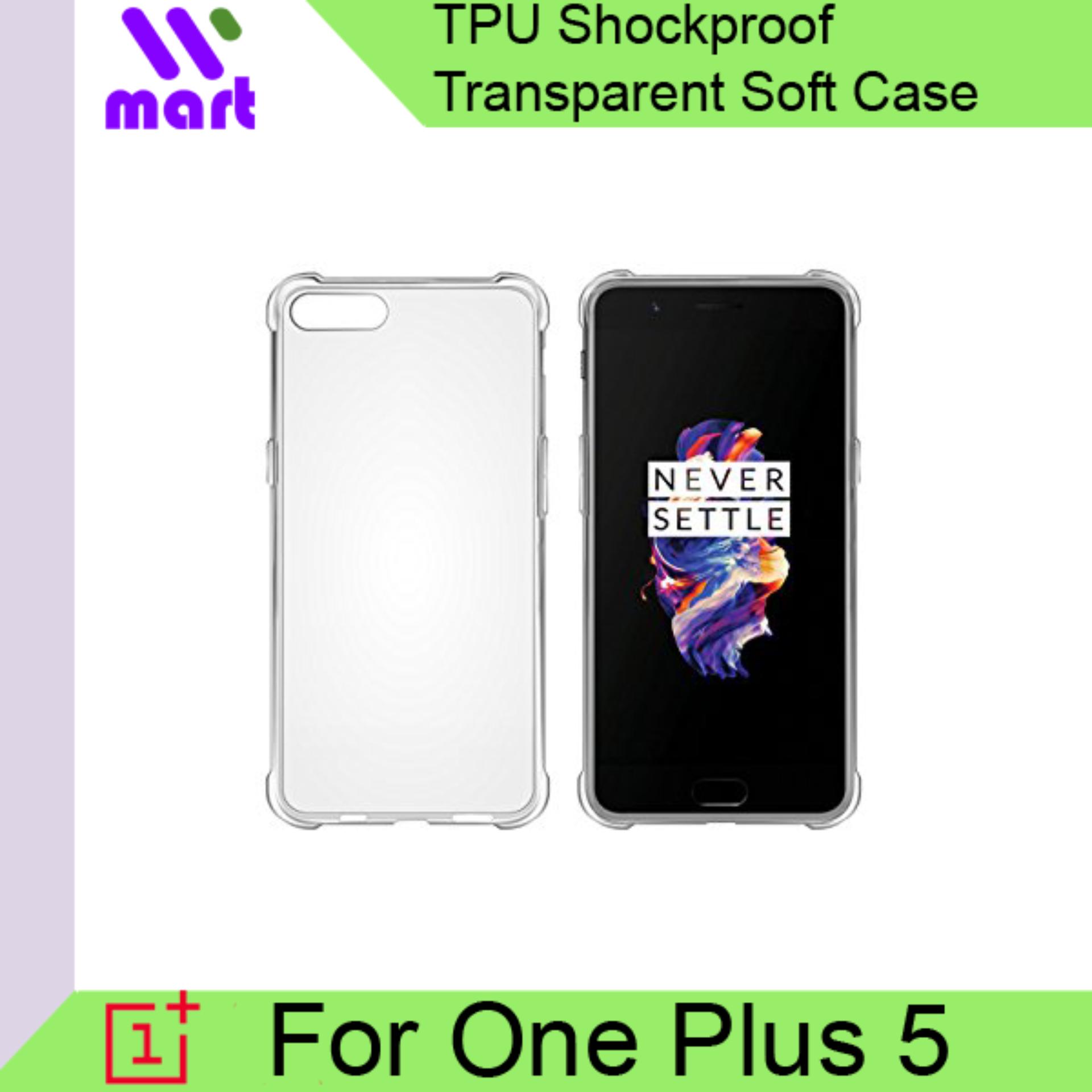 TPU Shockproof Transparent Soft Case For One Plus 5