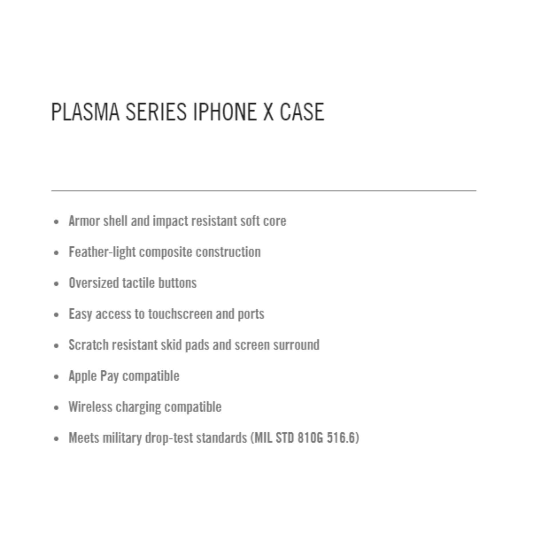 UAG PLASMA SERIES IPHONE X CASE Compatible with iPhone Xs / iPhone X (5.8-inch)