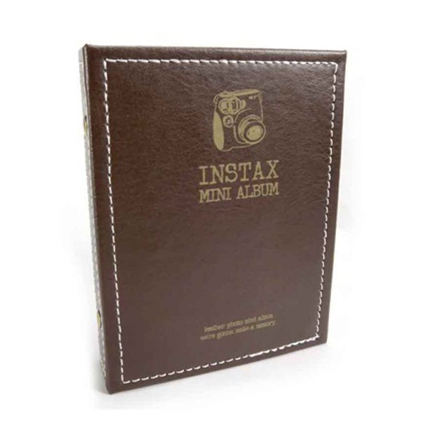 Vintage Leather Instax Mini Album for Instax mini Films – Dark Brown