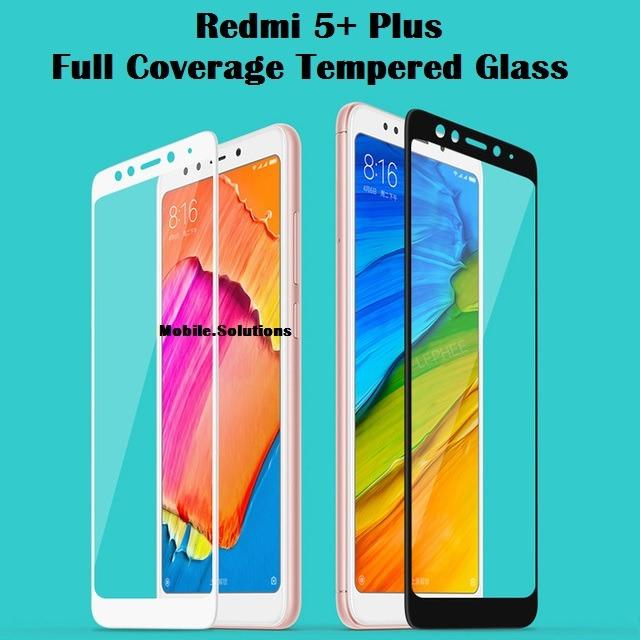 Xiaomi Redmi 5+ Plus Full Coverage Tempered Glass Screen Protector (White)