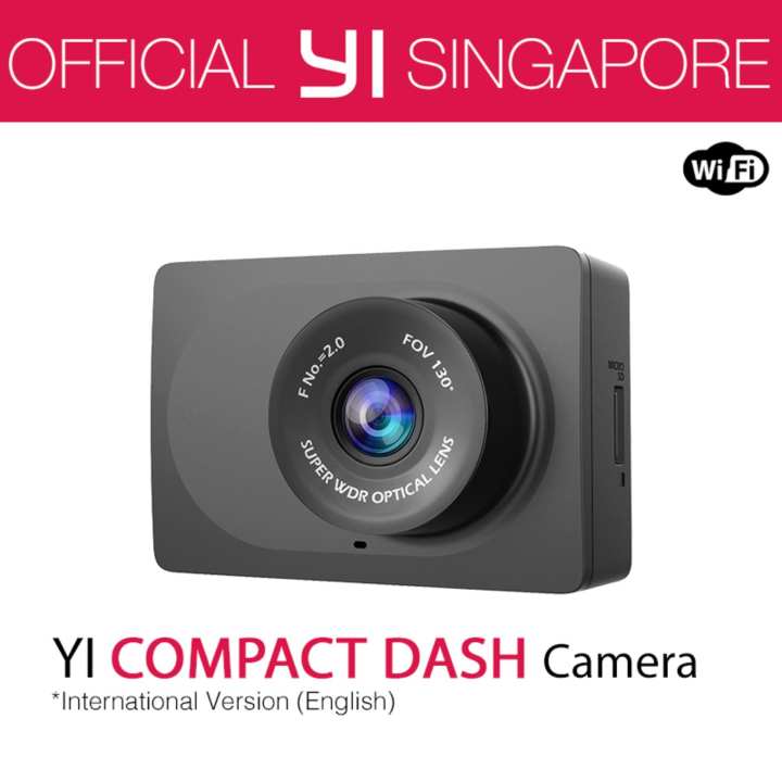 YI Compact Dash Camera 1080p Full HD Car Dashboard Camera with 2.7” LCD Screen, 130° WDR Lens, G-Sensor, Night Vision, Loop Recording