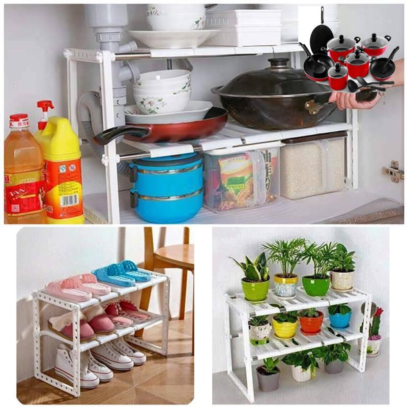 Kệ gầm bếp đa năng 2 tầng.