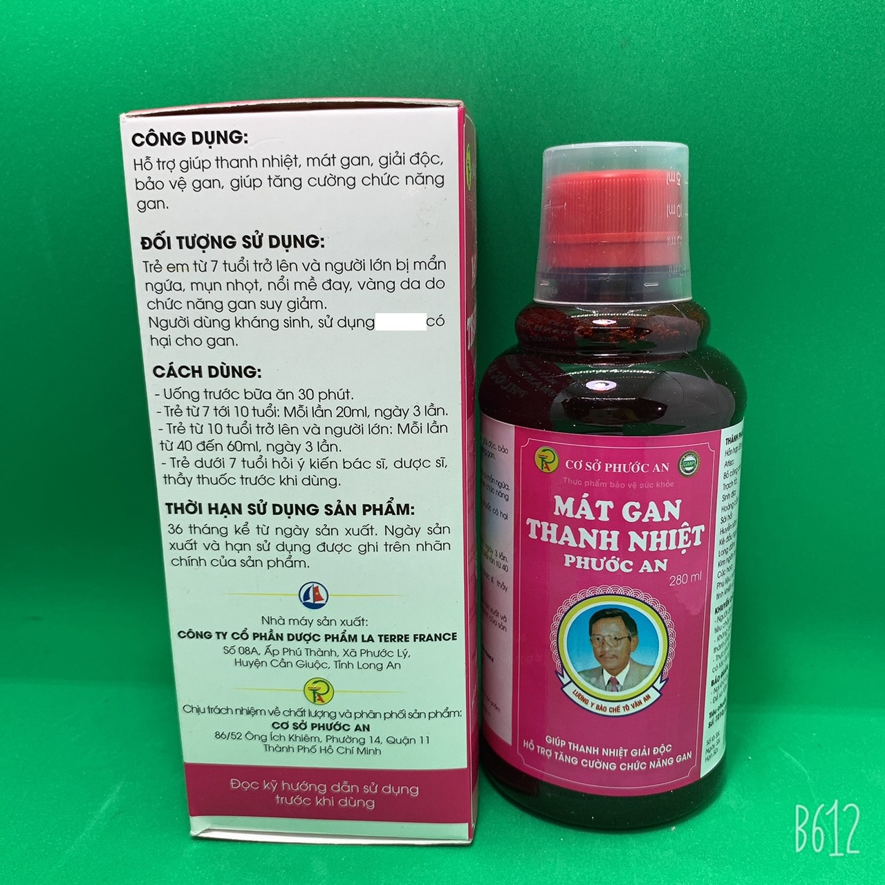 MÁT GAN THANH NHIỆT PHƯỚC AN 280ML (Hỗ trợ thanh nhiệt, mát gan, giải độc, bảo vệ gan,...)