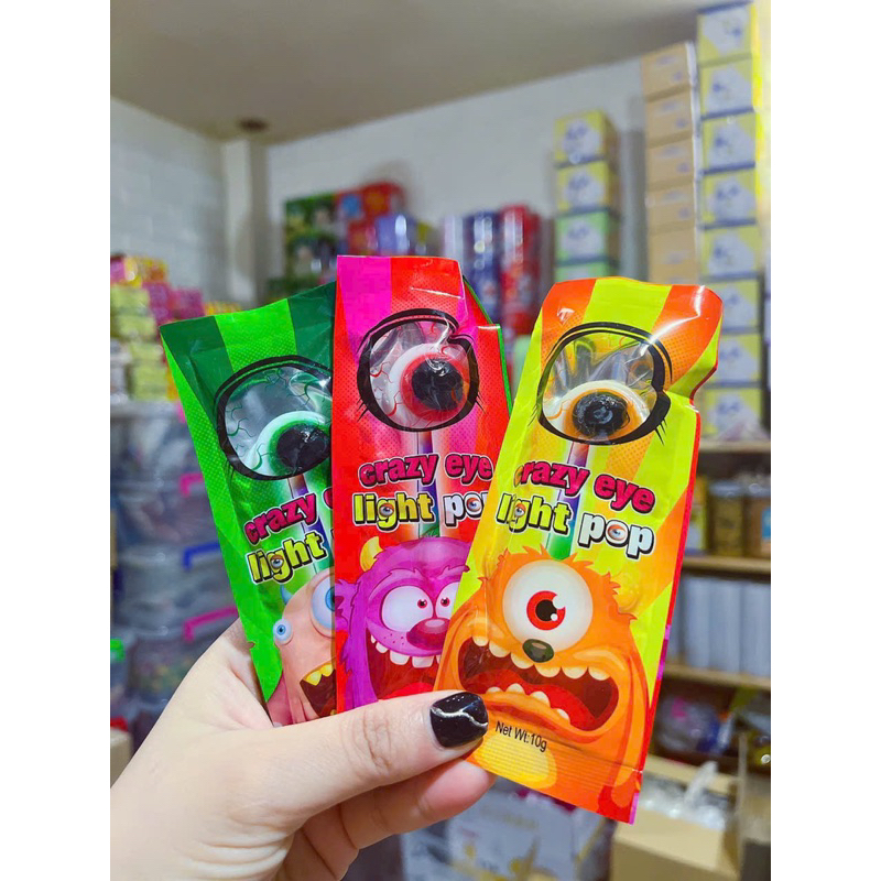 1 cái kẹo con mắt phát sáng halloween