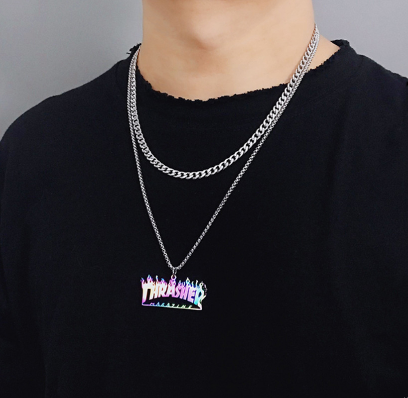 %E3%80%90%20Must-have%E3%80%91Titanium%20Steel%20Colorful%20Flame%20Necklace%20Men's%20Hip-Hop%20Pendant%20Fashion%20Brand%20Personality%20All-match%20Tie%20Dance%20Accessories%20-%20Image%202