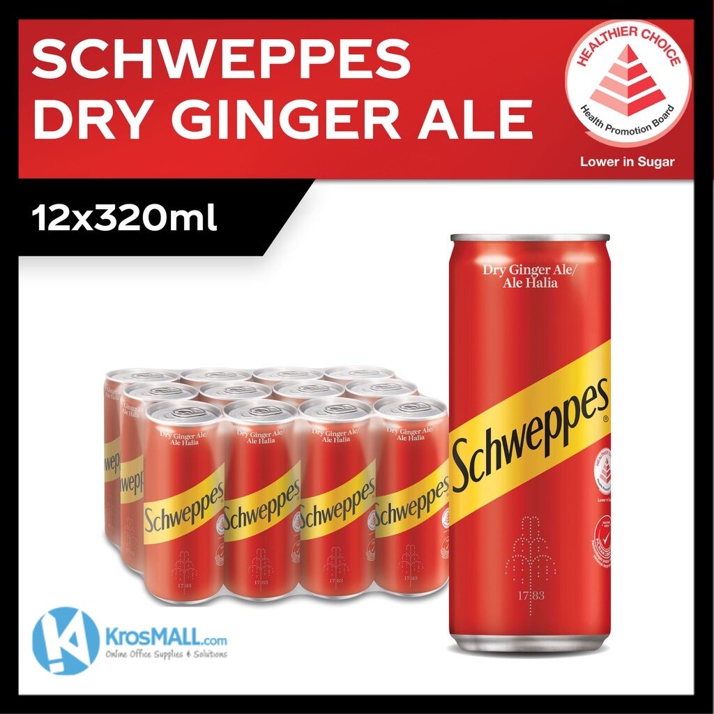 Schweppes Ginger Ale 320ml X 12 Lazada