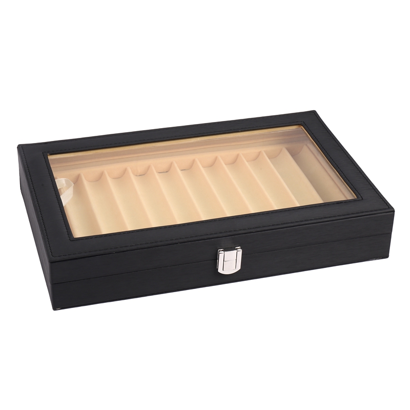 12 Pen Box Leather Pen Display Box PU Pen Storage Box Leather Pencil Case Storage Box