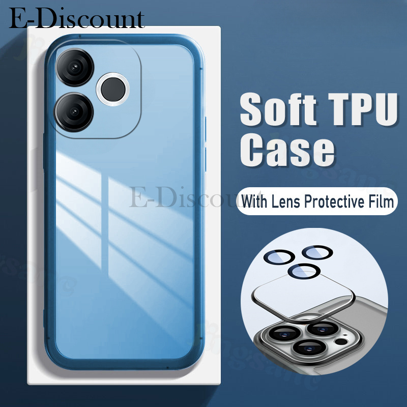 New Phone case itel A80 Back cover Camera Protection Semi Transparent Soft Silicone Shockproof with Lens Protector Films For itel A80 A70 A50 A80 case.