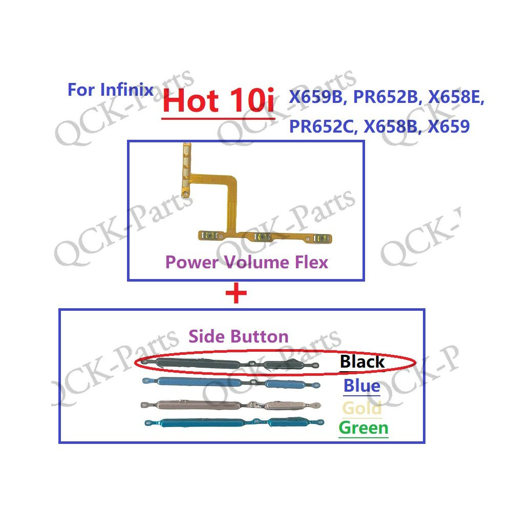 For Infinix Hot 10i X659 Power button flex on / off Switch Button Side ...