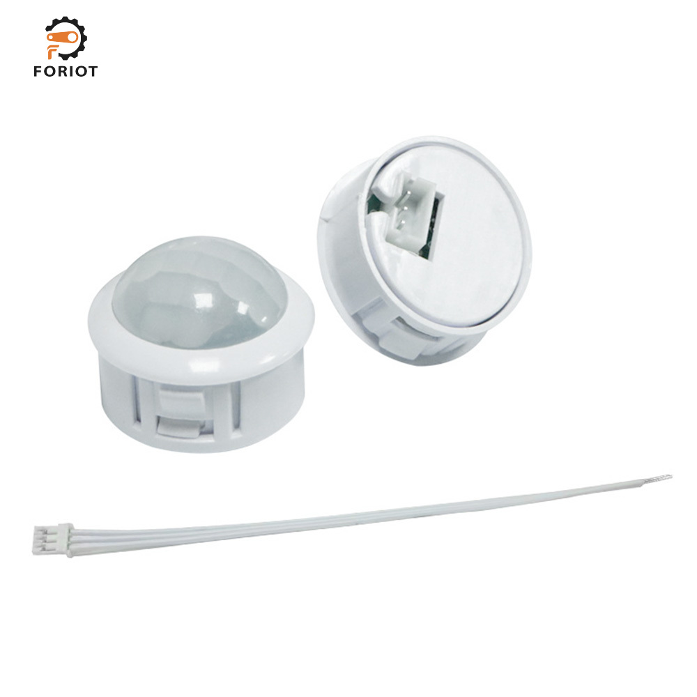 Foriot 4-12V cảm biến chuyển động PIR 4-7m chuyển đổi cảm biến hồng ngoại Cảm ứng cơ thể con người Bộ chuyển mạch Bộ dò cảm biến cho công tắc đèn LED