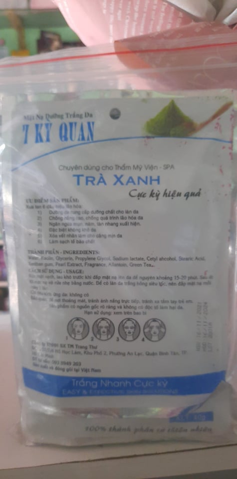 combo 10 miếng mặt nạ trà xanh dưỡng sáng da