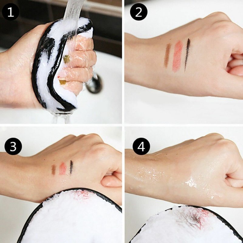 HOT Microfiber Cleansing Cloth Pads Face Cleaner Makeup Remover Towel Plush puff