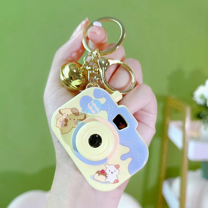 Móc khoá máy ảnh chiếu hình con vật cute