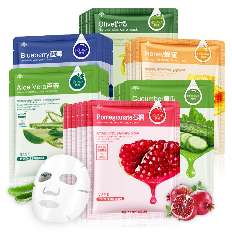 Huangdian Profesional 30pcs Fresh Fruits Facial Masks Face skincare ...