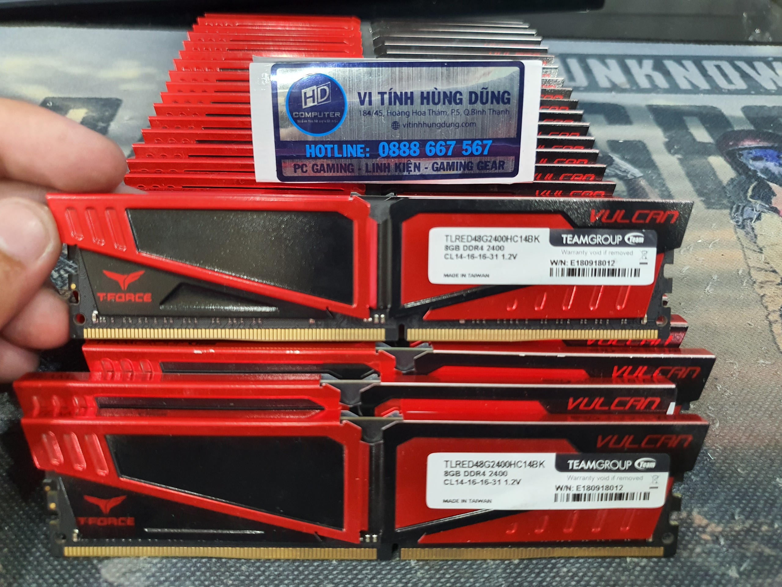Ram 8G DDR4 2400 Team Vulcan
