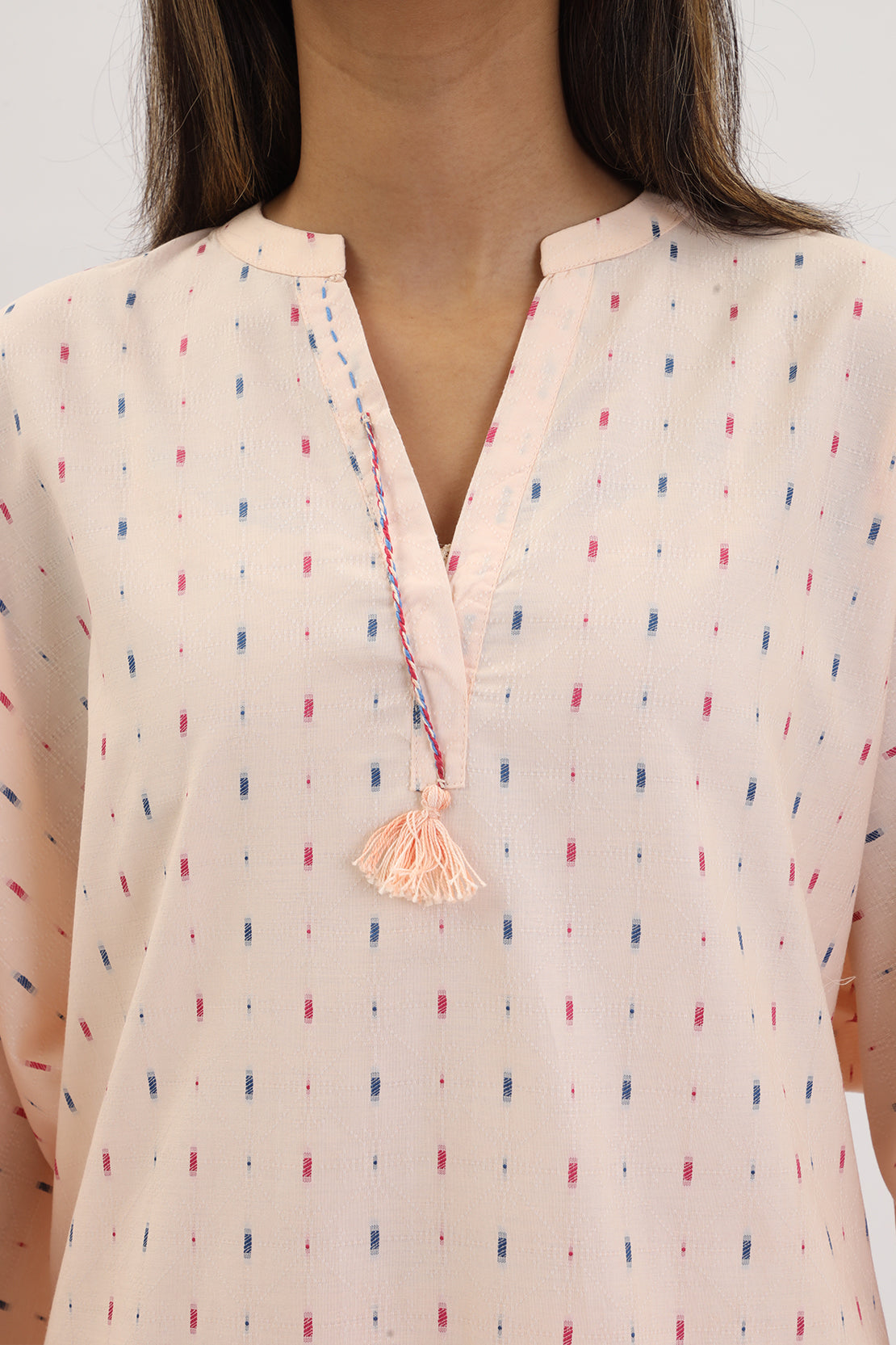 Saya - Cotton Jacquard Stitched 2 Piece (Shirt/Trouser). 