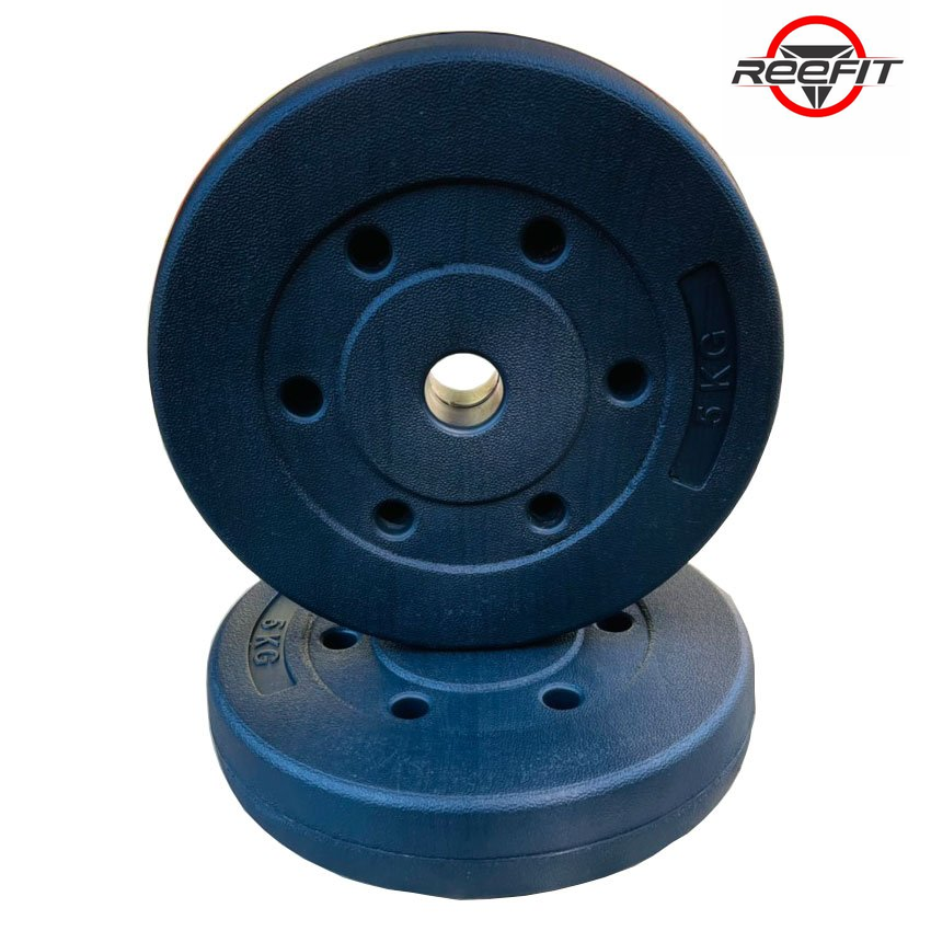 Tạ miếng nhựa đen Reefit 5kg có ruột