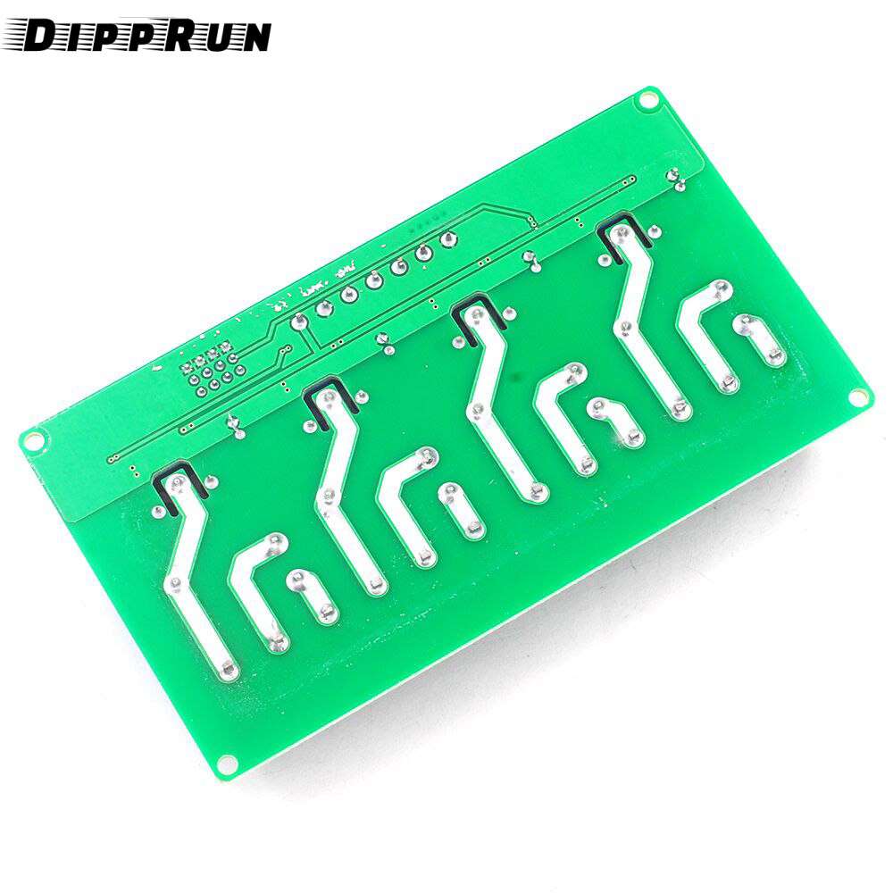 DIPPRUN AC250V 30A 4 Channel Relay Module High Power DC5V 12V 24V High Low Level Trigger Switch Module