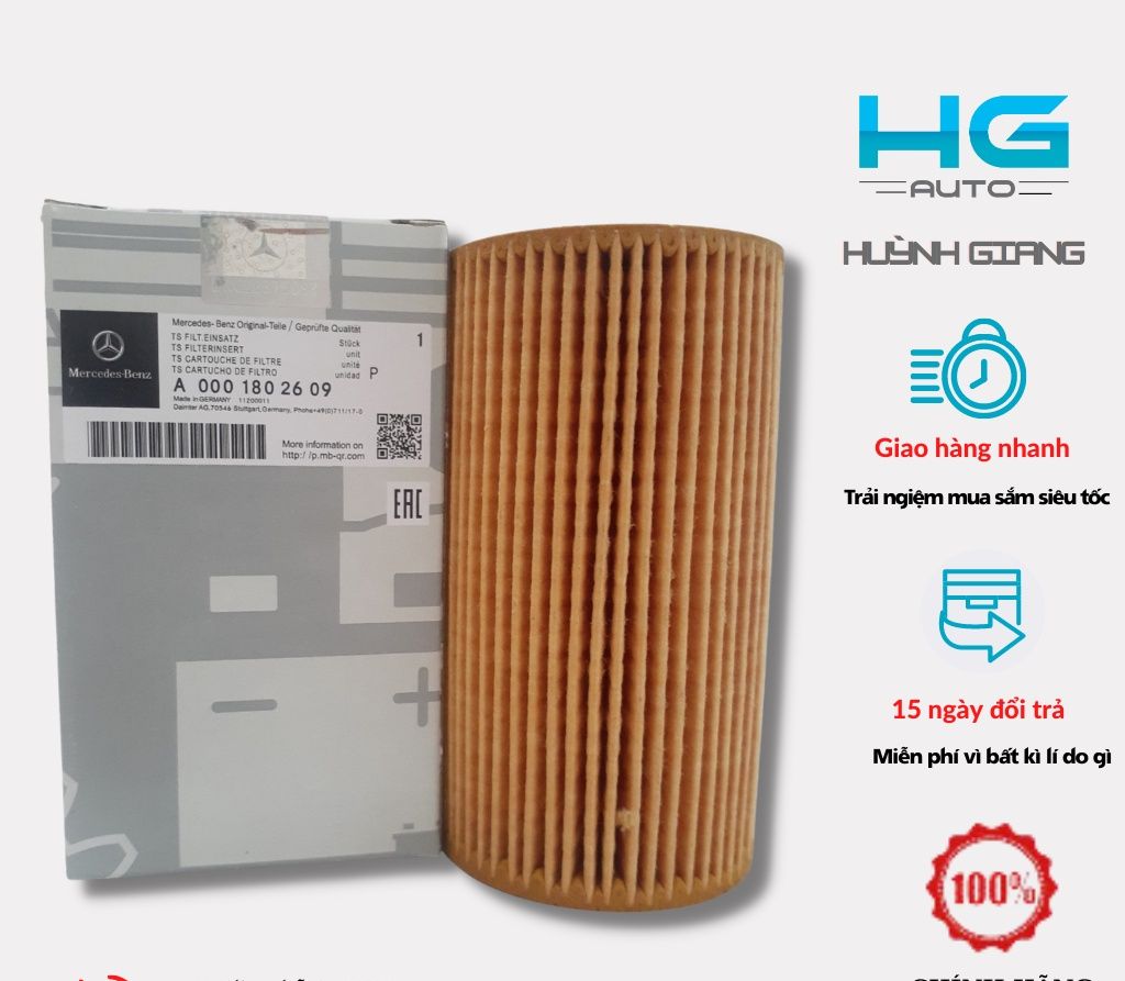 Lọc dầu nhớt Sprinter. (Mẹc 16 chỗ) mã A0001802609 (A) -Hgauto