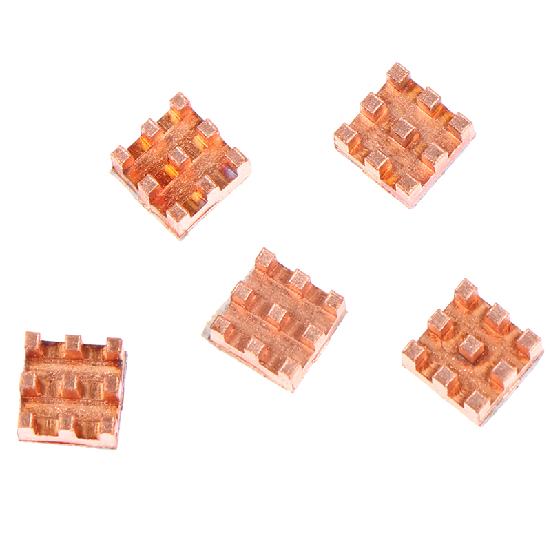 5Pcs Pure Copper Mini Heat Sink Memory RAM Adhesive Back Cooling For MOS IC Chipset Radiator Cooler Heatsink Guka. 