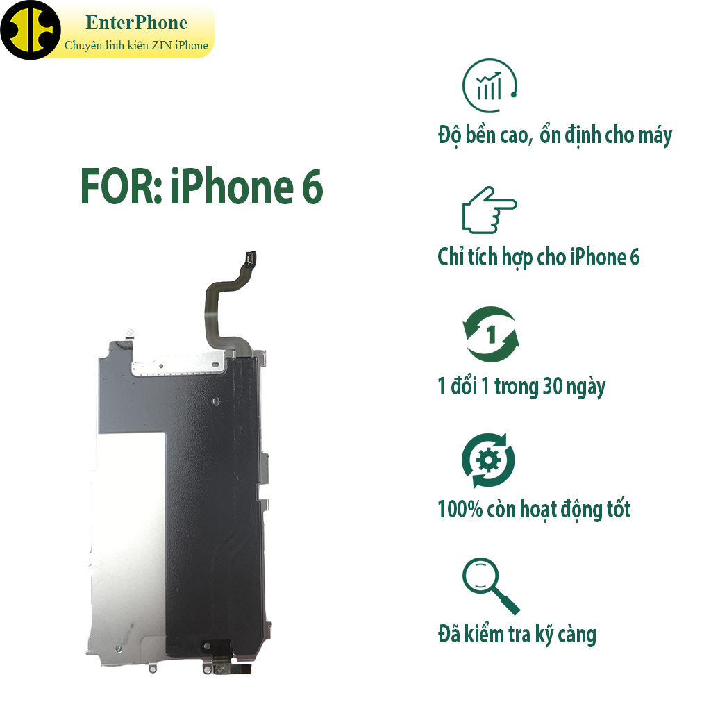 Nẹp sắt lưng màn hình ip 6/ 6s/ 6 plus/ 6s plus zin bóc máy