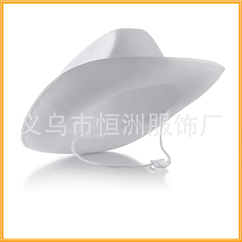 Barbie cowboy hat Bridal white lace cap with string