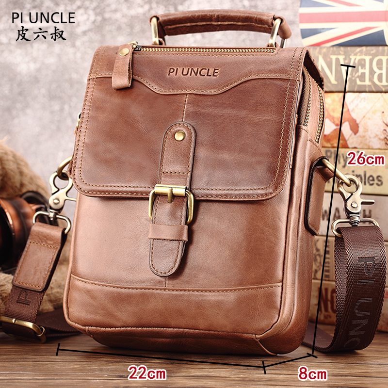 Genuine leather messenger deals shoulder bag