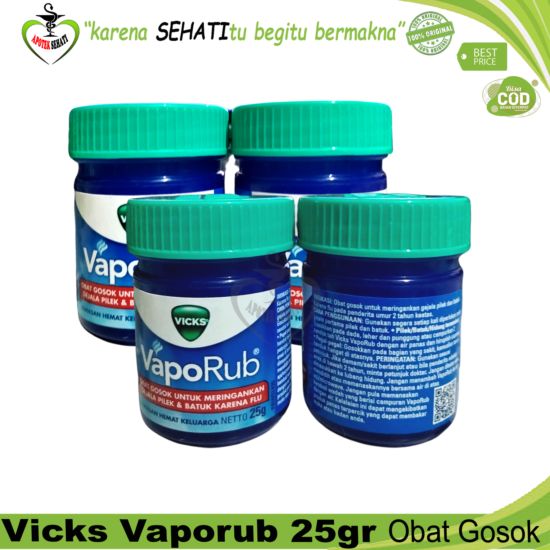 VICKS VAPORUB 25gr | Lazada Indonesia