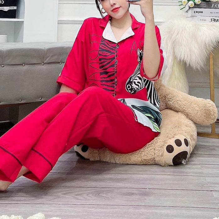 [MẪU MỚI] Đồ Bộ Tay Dài Vải Kate Lụa mềm mại Mặc Mát - Form dưới 57kg