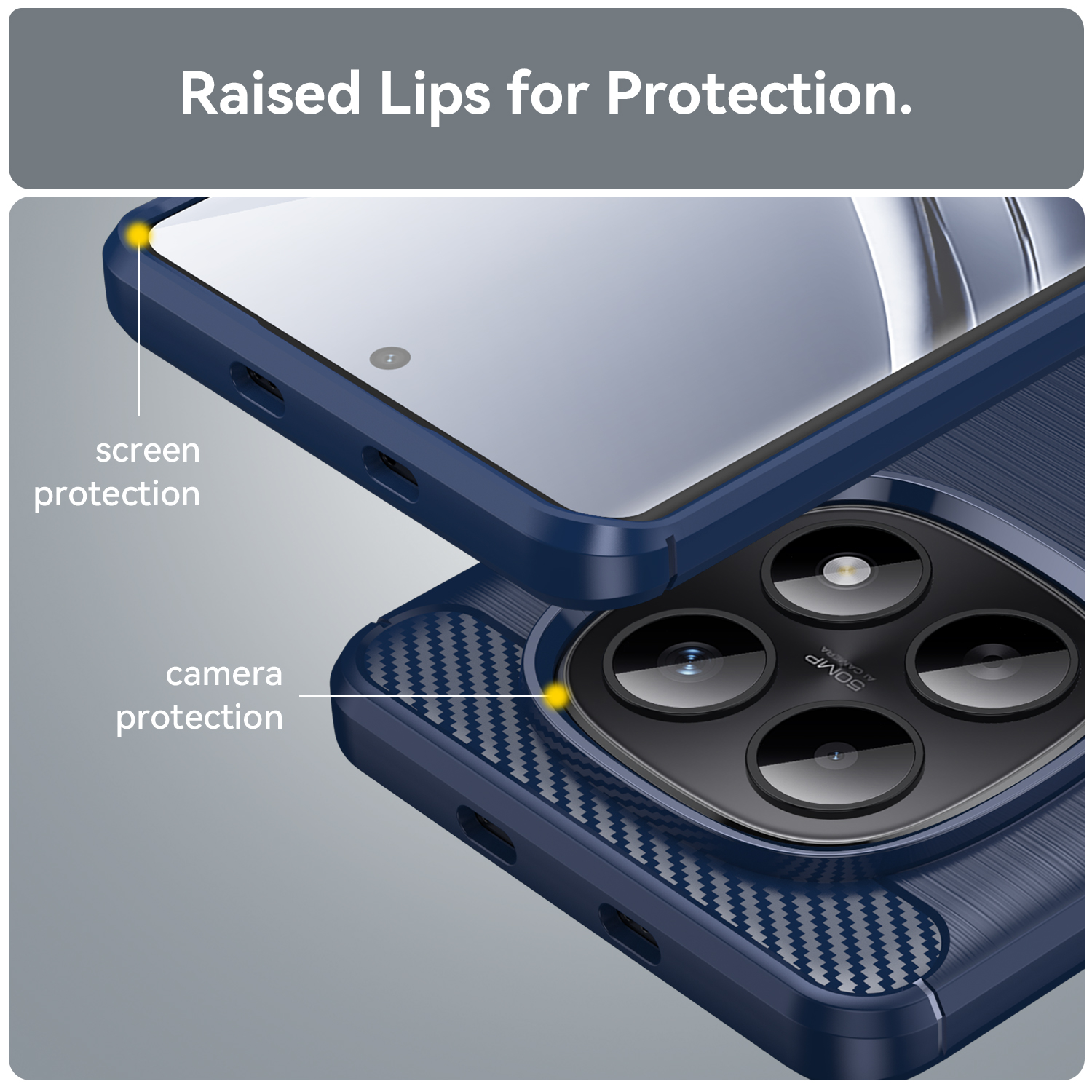 Xiaomi Redmi Note 15 Pro Plus 5G Phone Case,Flexible TPU Carbon Fiber Shockproof Protective Cover for Xiaomi Redmi Note 15 Pro Plus 5G. 