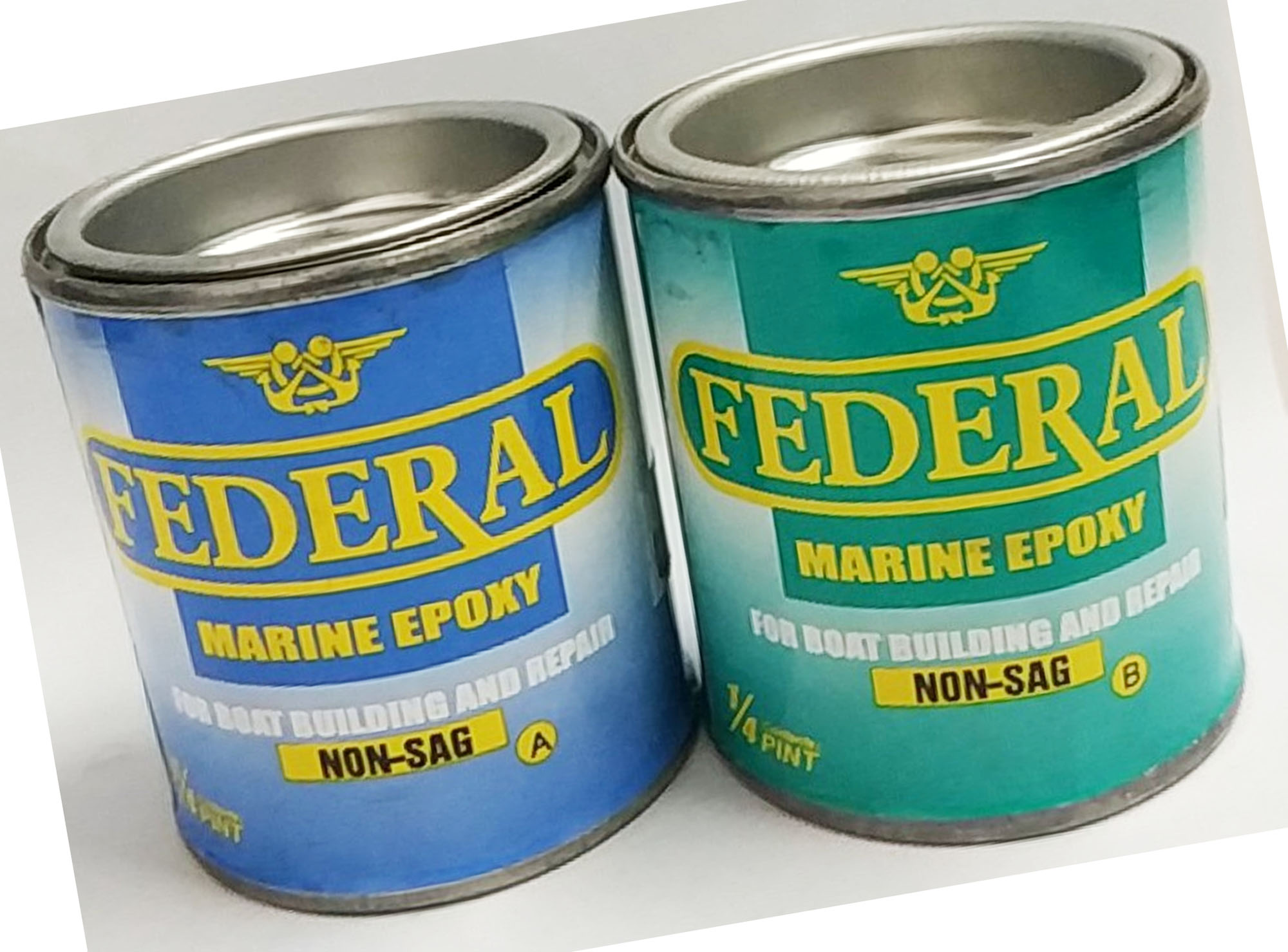 FEDERAL MARINE EPOXY A & B ( 1/4 PINT ) FOR BOAT BUILDING AND REPAIR