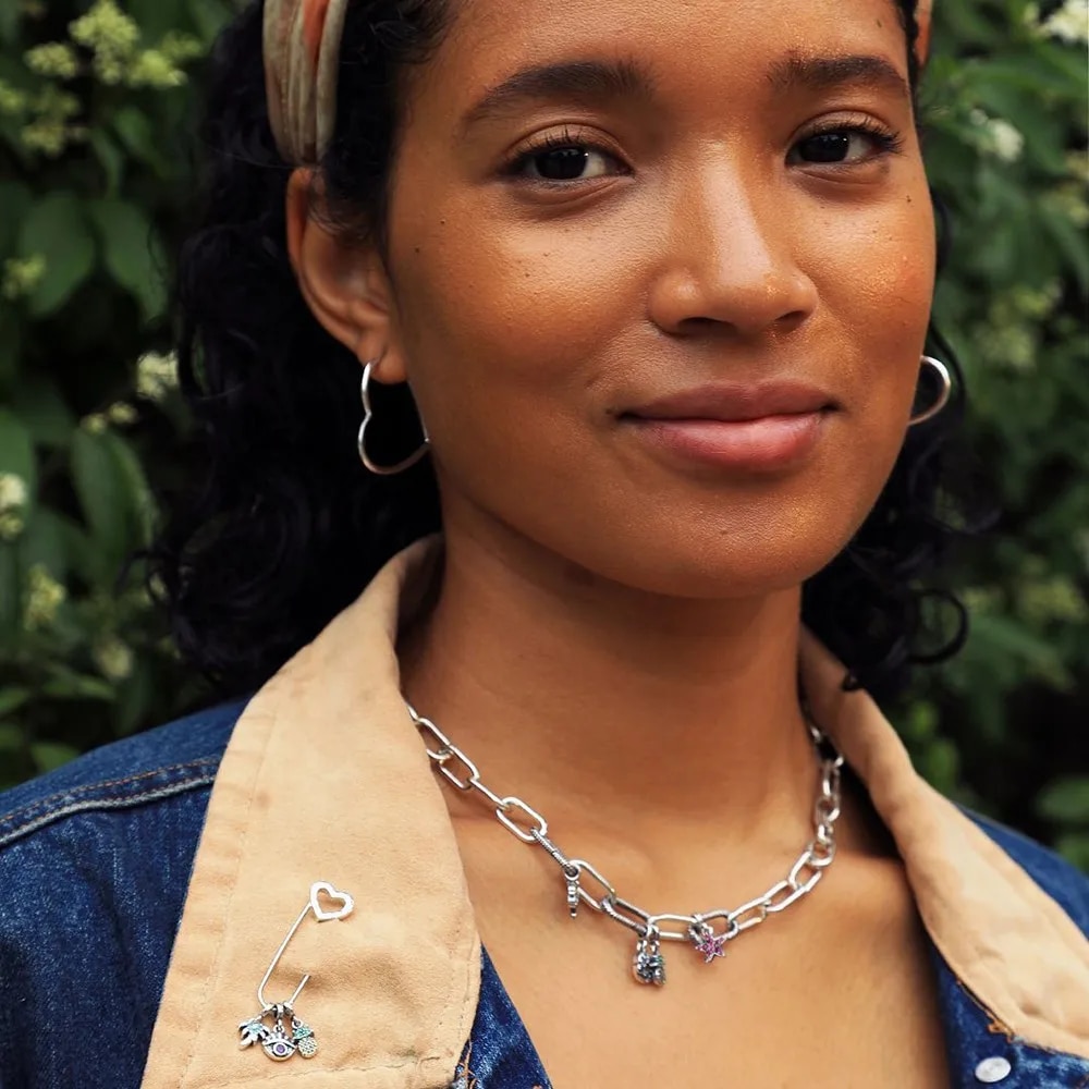 New Hot 925 Silver Exquisite Chain Link Me Series Women's Necklace Is Suitable For Original Pandoha High-quality Charm Jewelry.