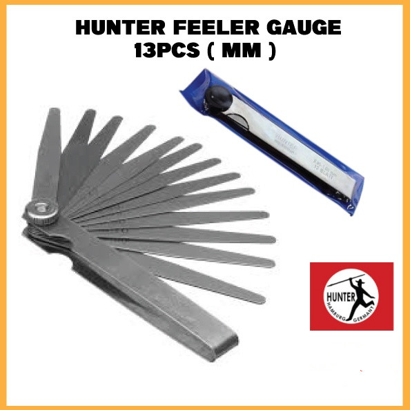 13PCS 0.051.00MM HUNTER FEELER GAUGE ( MADE IN GERMANY ) Lazada