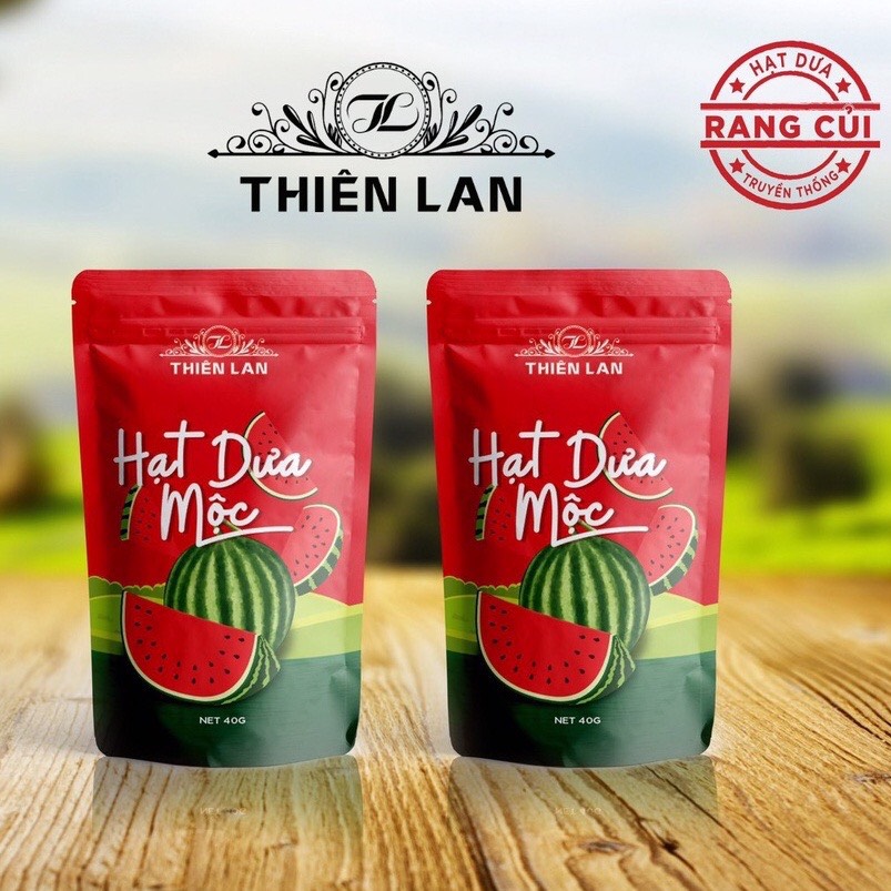COMBO (25 GÓI) Hạt dưa sạch Thiên Lan rang củi vị mộc (40g)