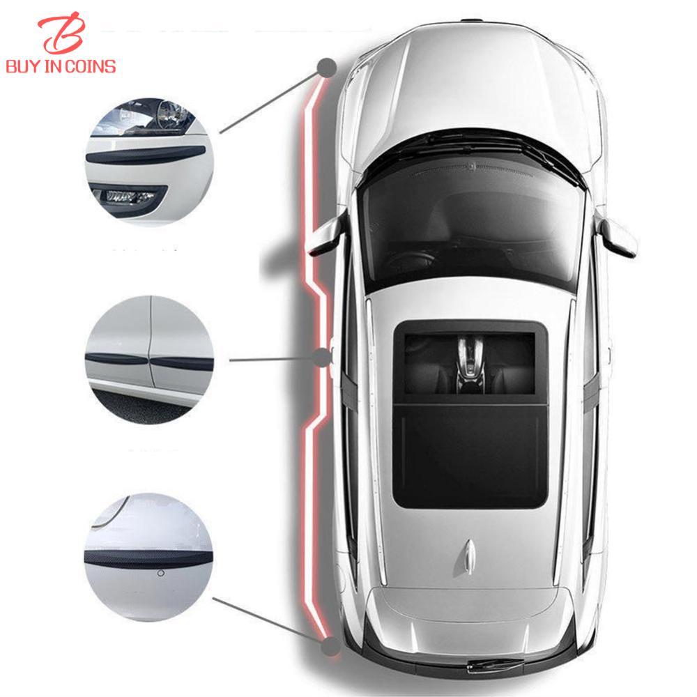 BC 2Pcs Car Bumper Protector Strip Guard Corner Protection Strips Scratch Protector Crash Blade Anti-collision Guard Lip Stickers