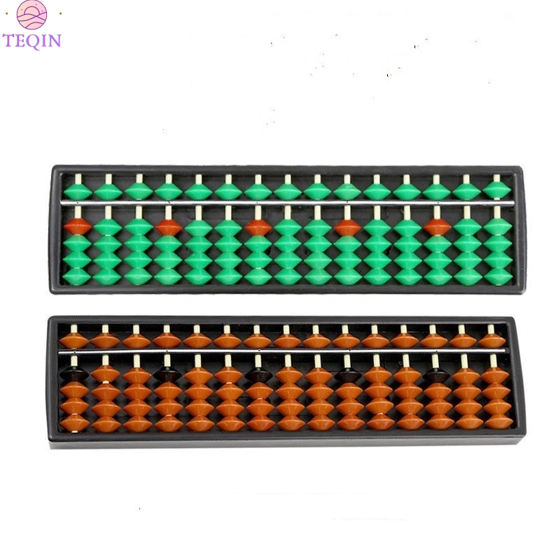TEQIN Fast Delivery Kids 15 Digits Abacus Arithmetic Calculating Tool Math