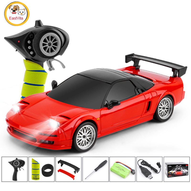 1/18 2.4G RC Drift Car With Light 3CH Rechargeable Remote Control Vehicle Toys Christmas Birthday Gifts For Boys Girls