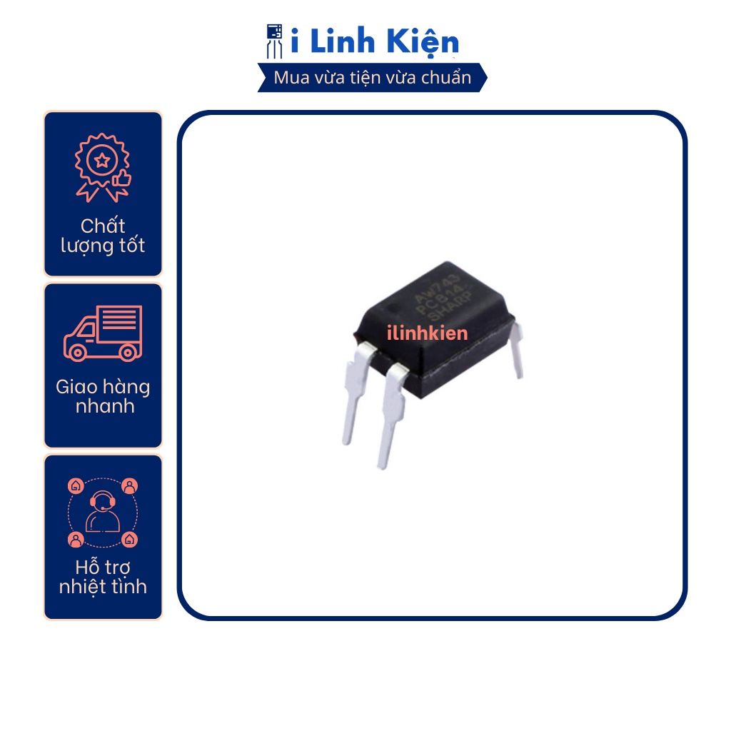 Ic quang PC814 DIP-4/SOP-4 chính hãng Sharp