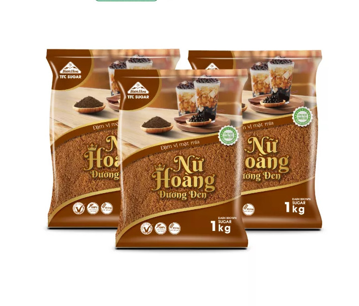 Combo 3 bao đường đen nữ hoàng biên hòa 1kg - yoosoo